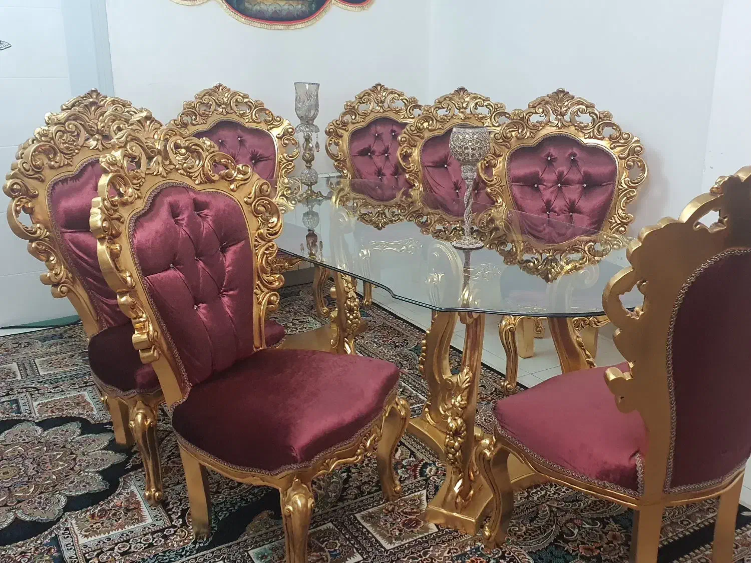 میز و ناهارخوری استیل سلطنتی|میز و صندلی غذاخوری|مراغه, |دیوار