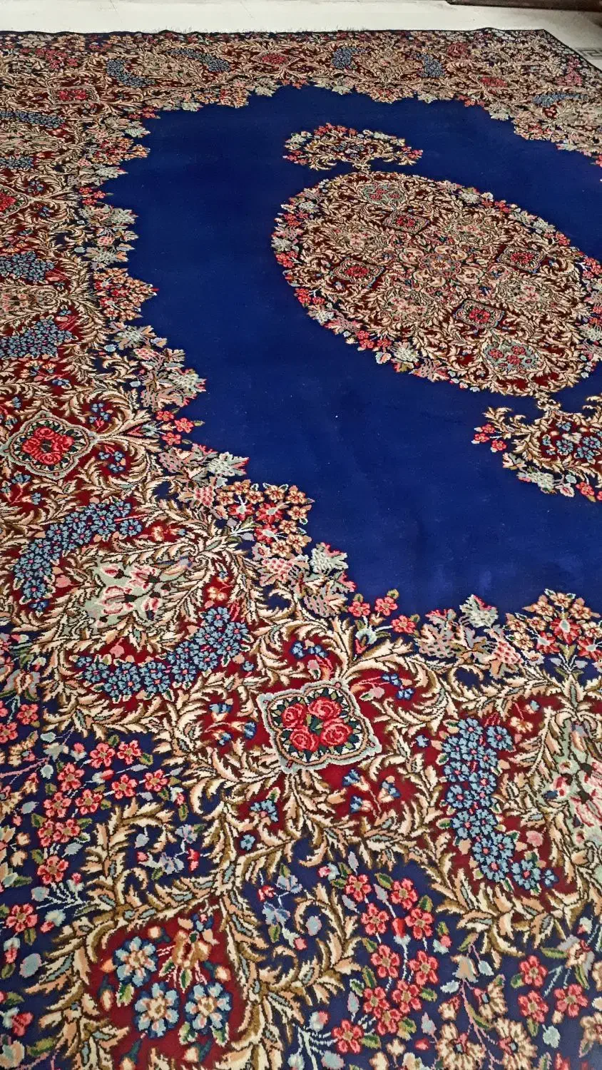 فرش دوازده متری دستباف کرمان راور|فرش|راین, |دیوار