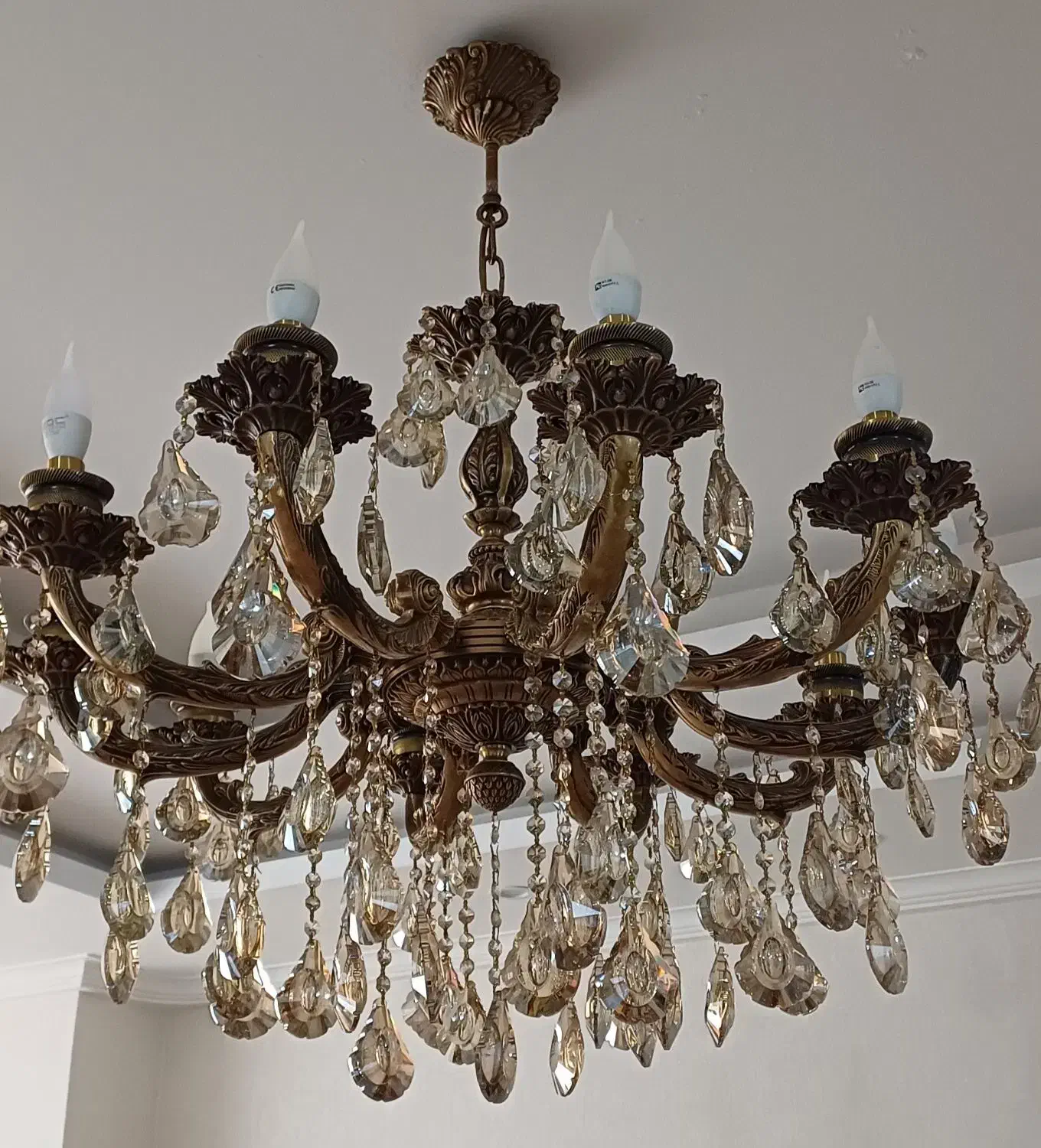 لوستر اصل برنزی|لوستر و چراغ آویز|ارومیه, |دیوار