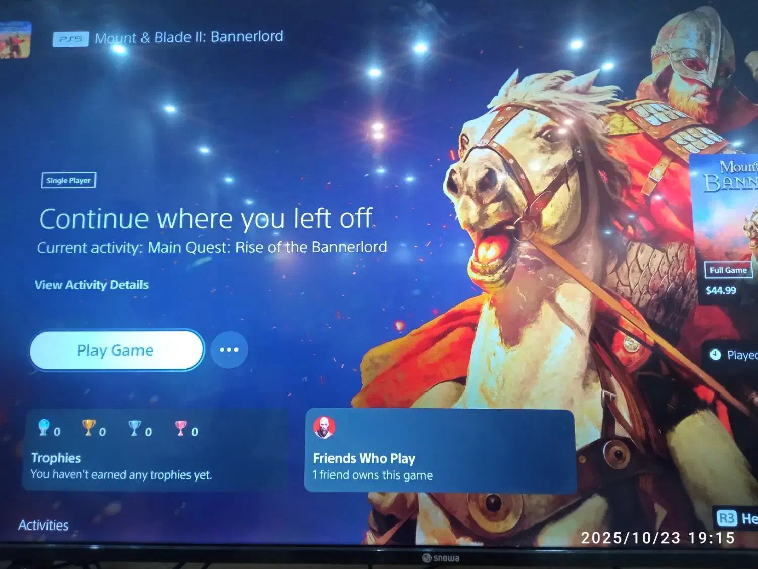 بازی mount and blade2 برای ps5|کنسول، بازی ویدئویی و آنلاین|بندر گناوه, |دیوار