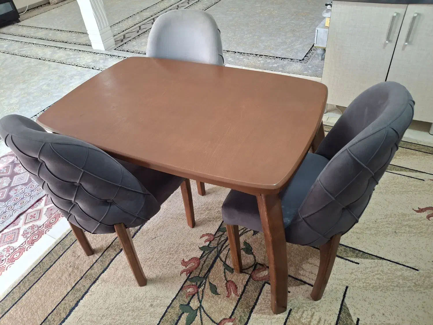 میز نهار خوری چهار نفره|میز و صندلی غذاخوری|دورود, |دیوار