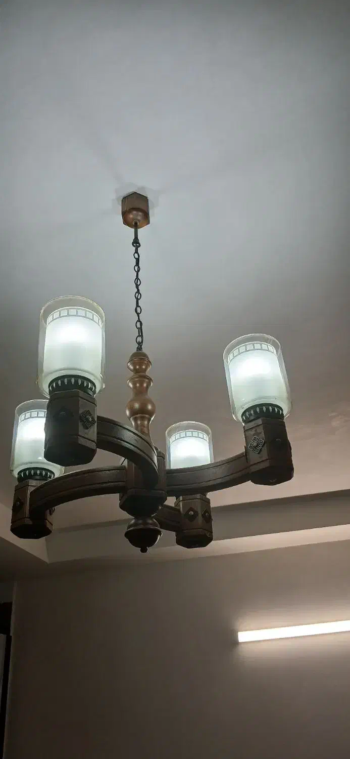 لوستر چوبی|لوستر و چراغ آویز|قزوین, |دیوار