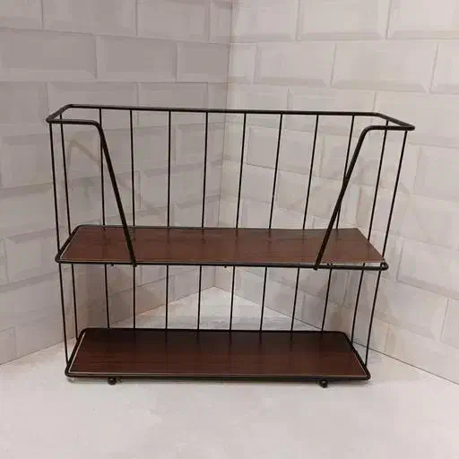 استندهای فلزی دوطبقه کف چوبی اک|آب‌چکان و نظم‌دهنده ظروف|قم, شهرک فاطمیه|دیوار