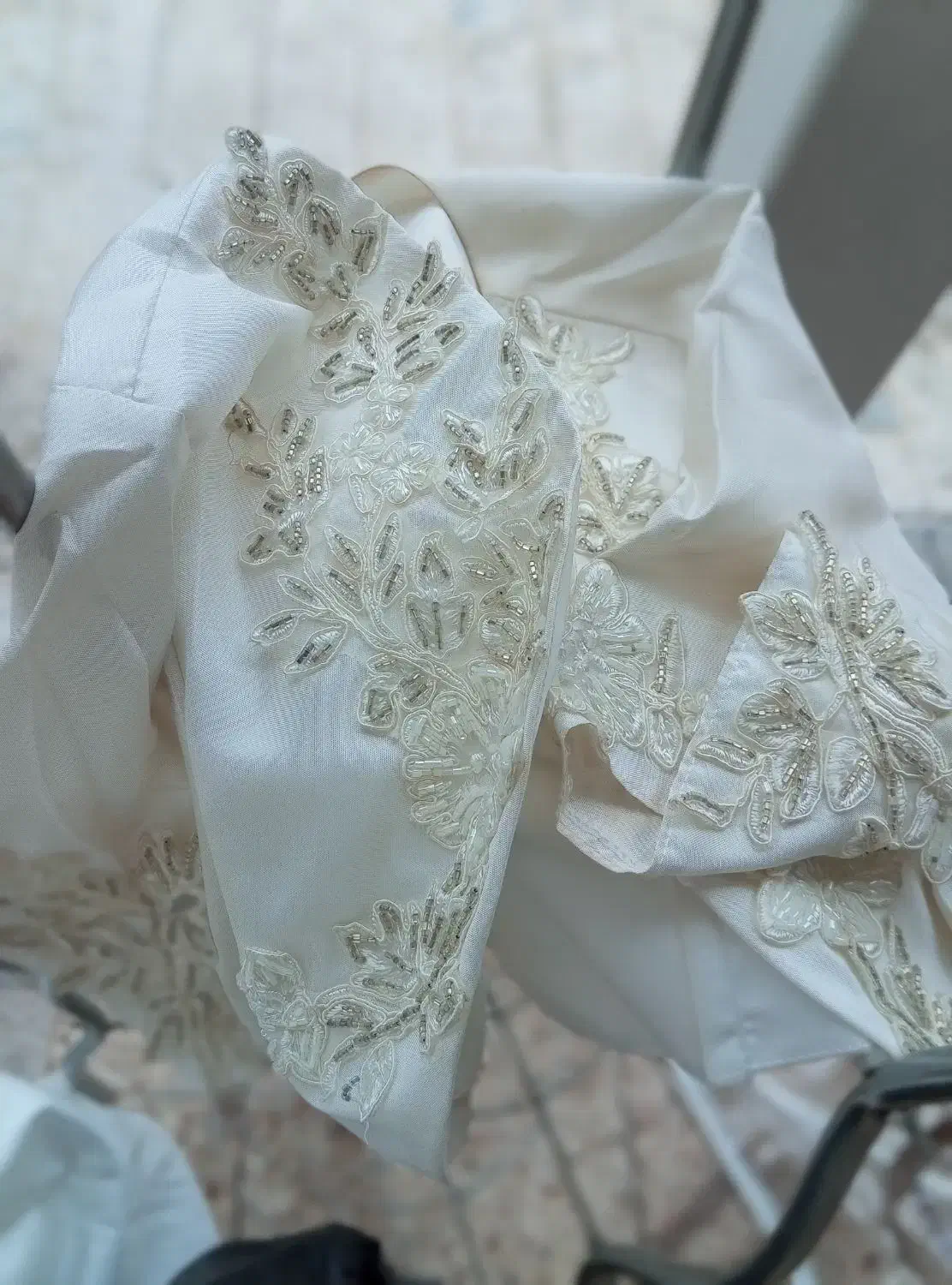 لباس عروس با تور سر و کت|لباس|گلپایگان, |دیوار