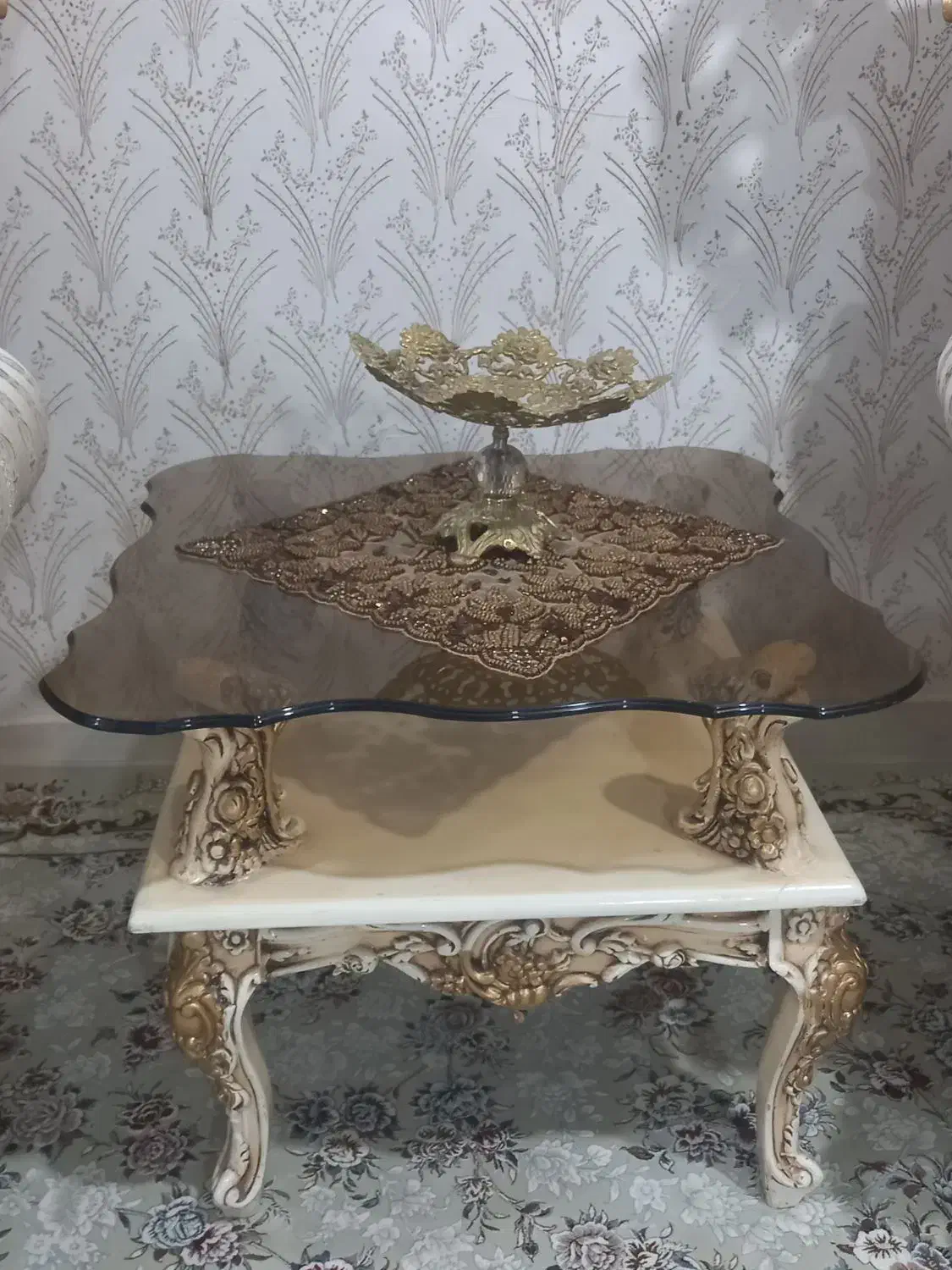 مبل سلطنتی ۹ نفره با چوب راش|مبلمان خانگی و میز عسلی|نورآباد, |دیوار