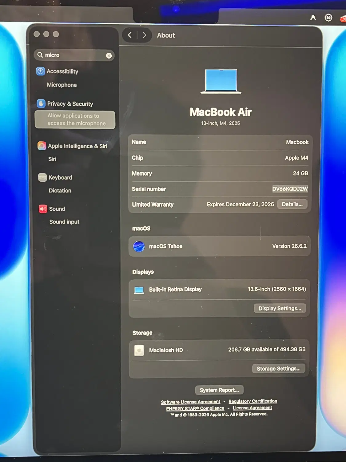 macbook Air M4|رایانه همراه|تهران, فردوس|دیوار