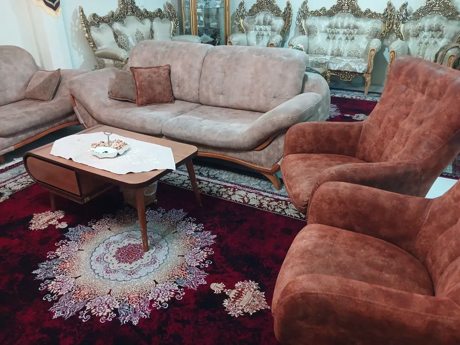 ست راحتی ۸نفره  تخت خابشو|مبلمان خانگی و میز عسلی|تهران, چیتگر شمالی|دیوار