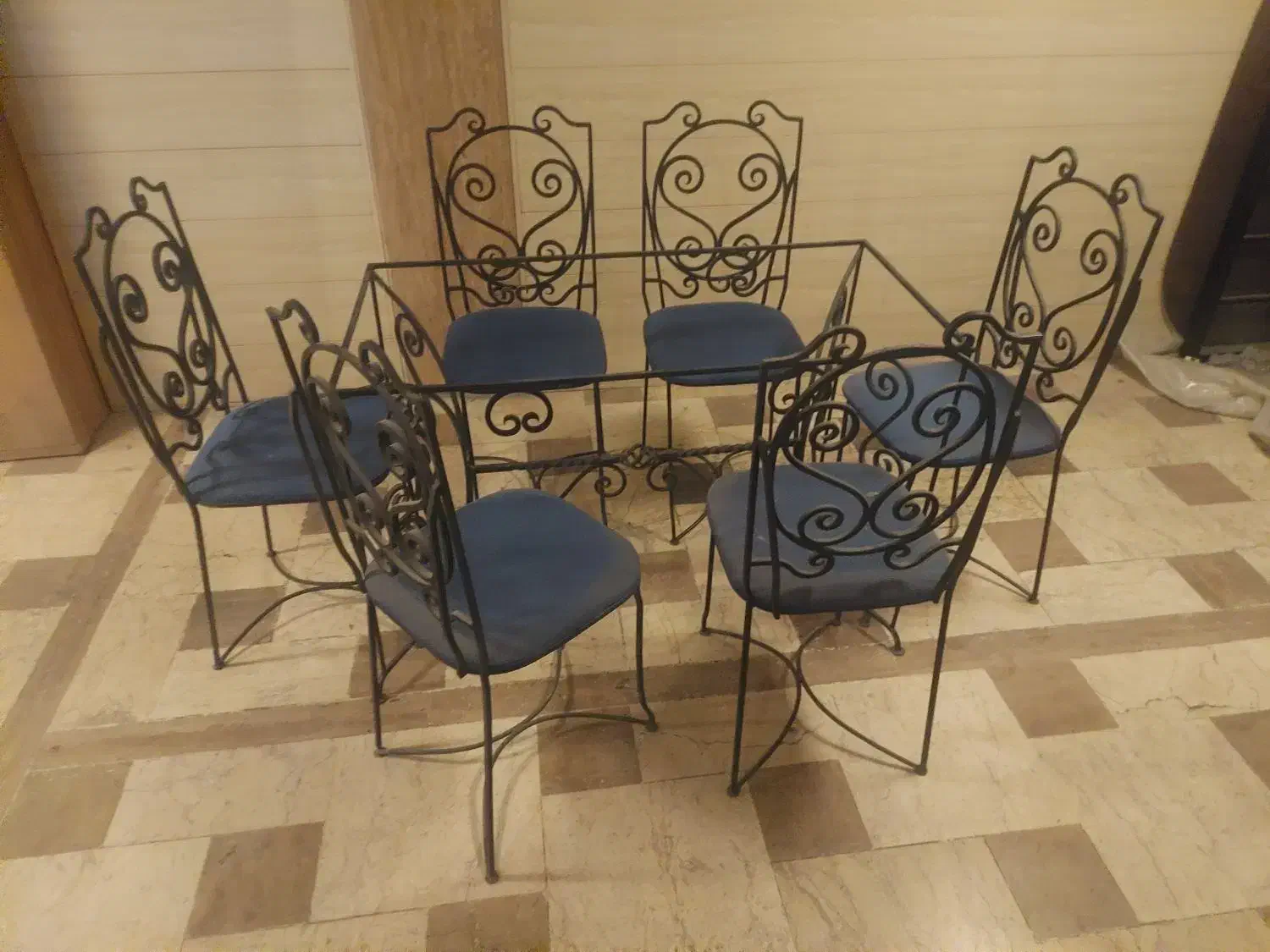 میز غذاخوری ۶ نفره فرفورژه|میز و صندلی غذاخوری|تهران, امانیه|دیوار