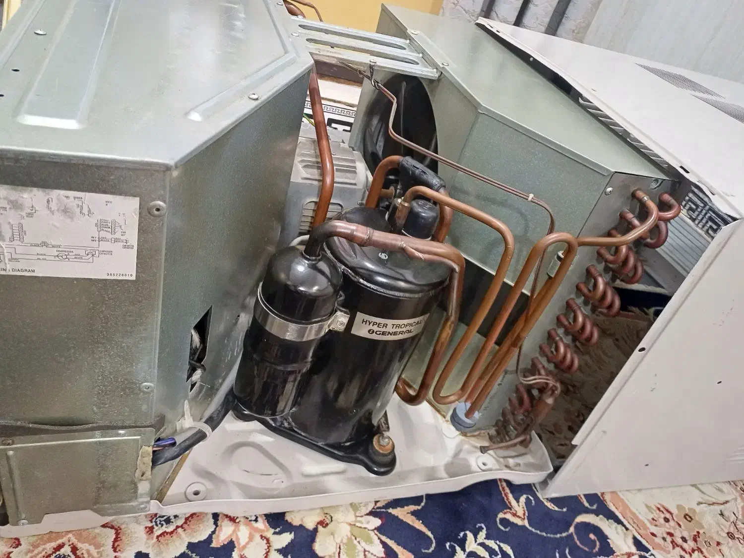 کولر گازی اجنرال|کولر گازی و فن‌کوئل|فین, |دیوار