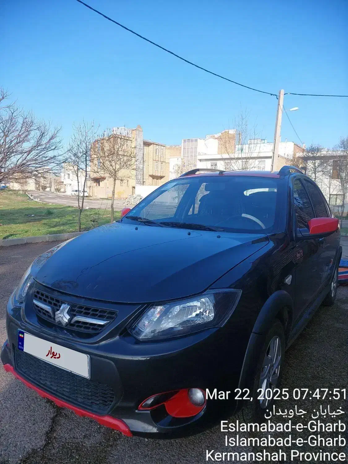 کوییک R مشکی قرمز|خودرو سواری و وانت|کرمانشاه, |دیوار