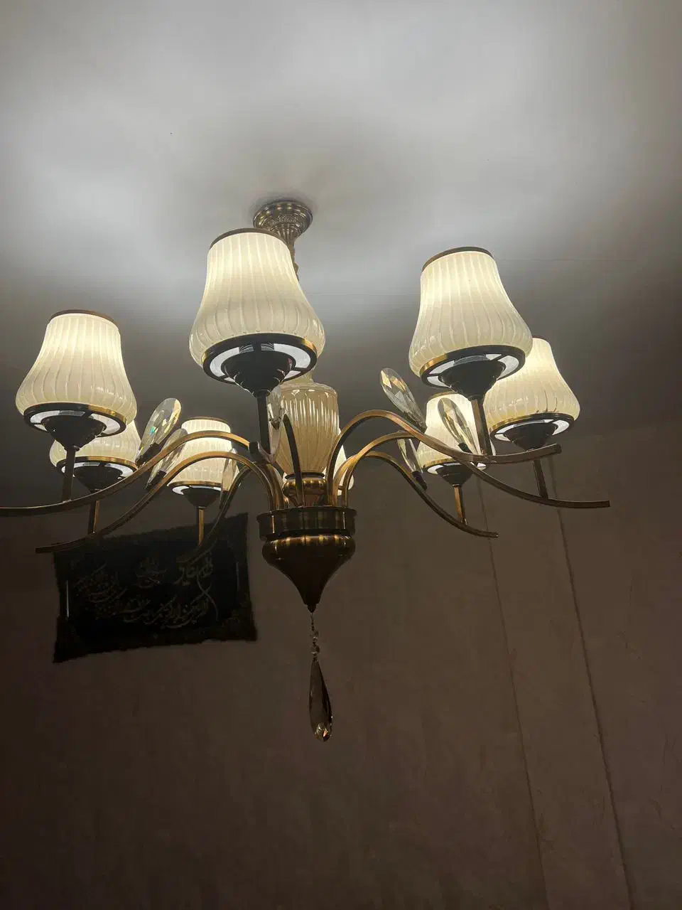 لوستر۸ شاخه کریستالی|لوستر و چراغ آویز|بندر ماهشهر, |دیوار