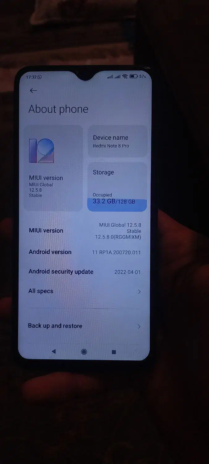 نوت ۸ پرو ۱۲۸ گیگ|موبایل|خرم‌آباد, |دیوار