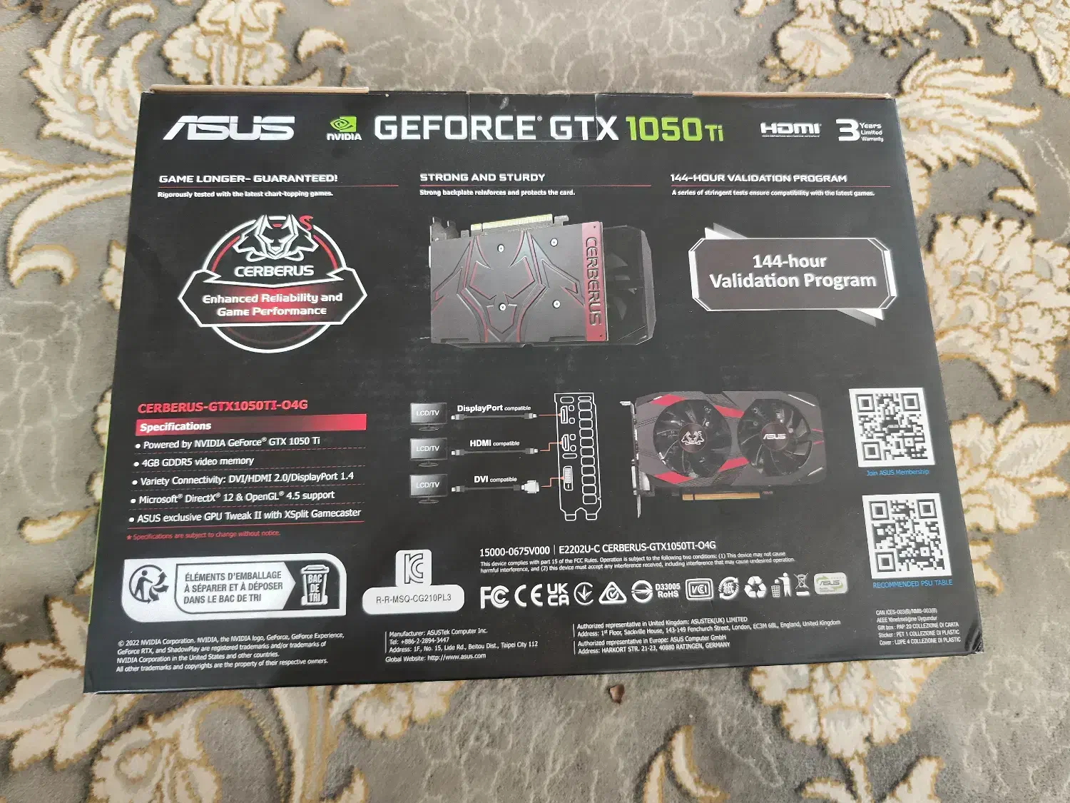 کارت گرافیک ایسوس 1050ti|قطعات و لوازم جانبی رایانه|تهران, ولنجک|دیوار
