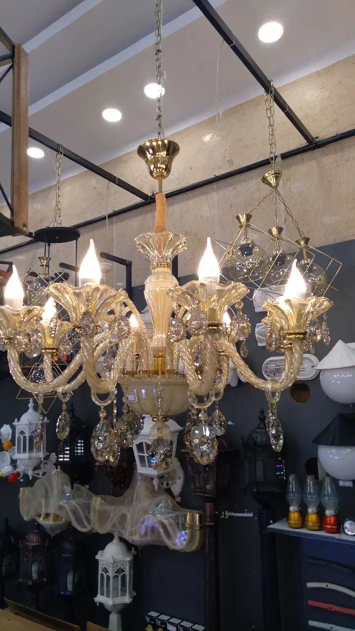 لوستر سلطنتی شیری|لوستر و چراغ آویز|شهریار, شهرک شاهد|دیوار