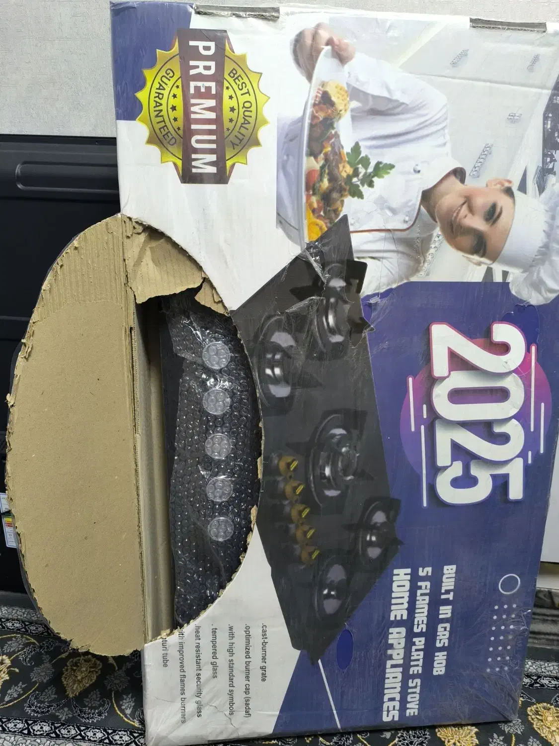 گاز صفحه ای ۵ شعله آکبند|اجاق گاز و لوازم برقی پخت‌وپز|فولادشهر, فولادشهر|دیوار