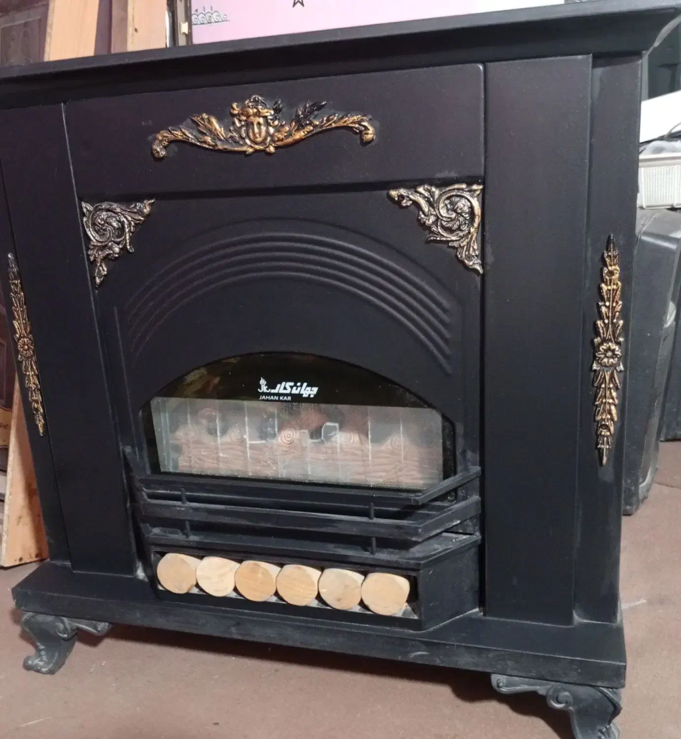 بخاری طرح شومینه|بخاری، هیتر، شومینه|فولادشهر, A1|دیوار