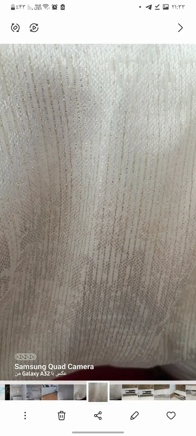 پرده پذیرایی مدل پانچ کاملا نوهمراه زیر پرده|پرده، رانر، رومیزی|بیجار, |دیوار