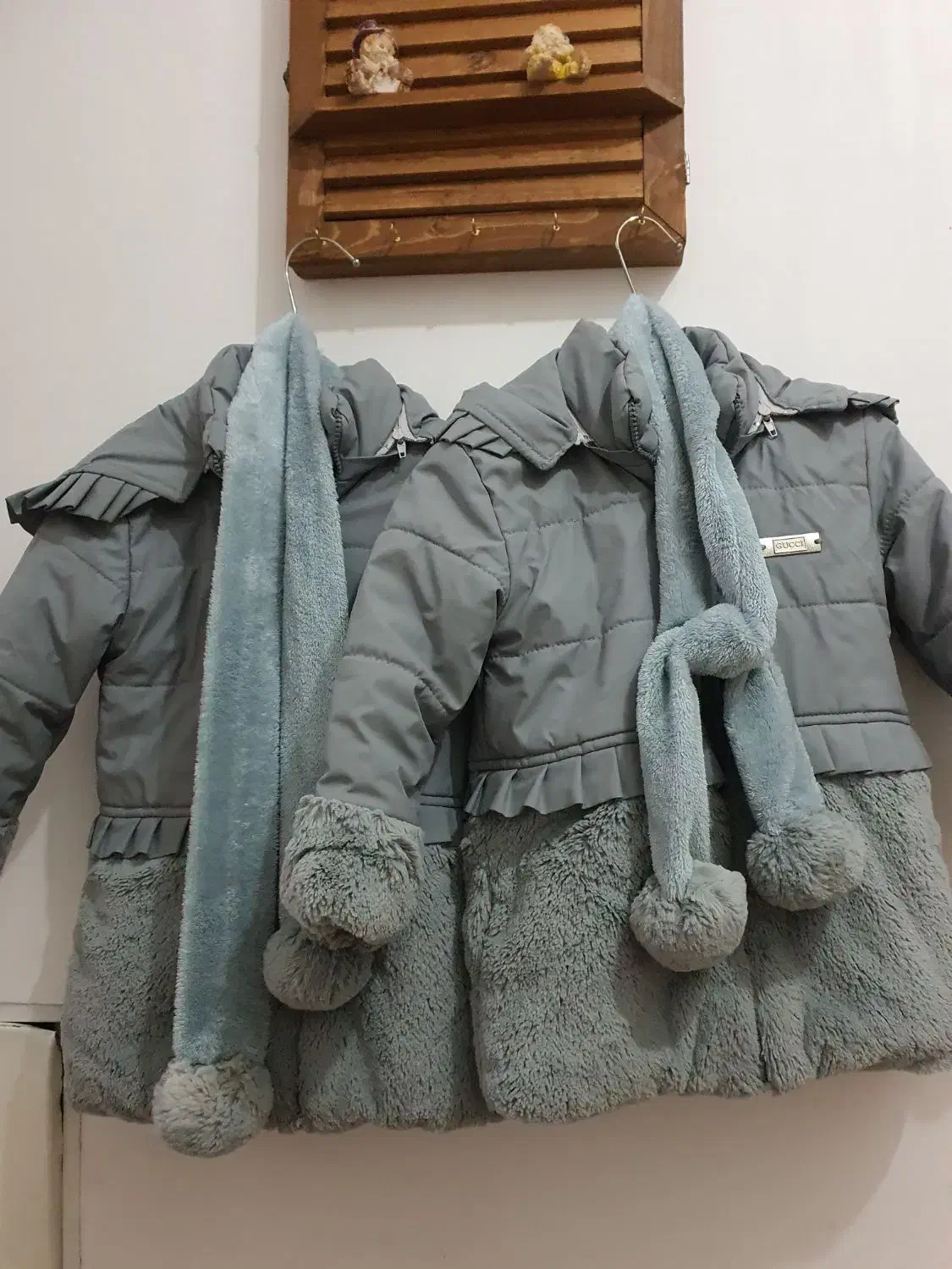 کاپشن دخترونه طوسی.کاملا سالم|کفش و لباس بچه|اردبیل, |دیوار