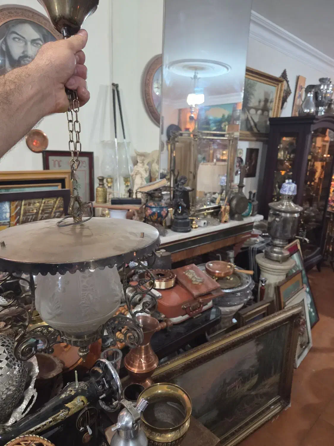 لوستربرنزقدیمی آنتیک کلکسیونی|کلکسیون اشیاء عتیقه|تهران, سنائی|دیوار