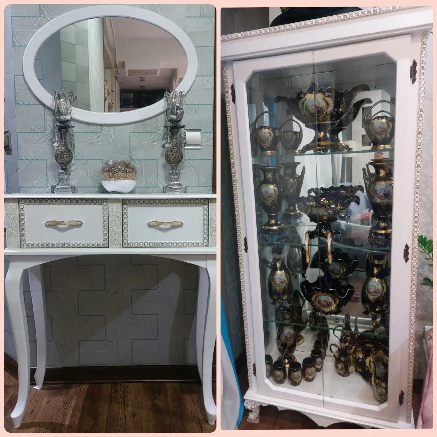 میز و آینه و بوفه ست|بوفه، ویترین، کنسول|یزد, |دیوار