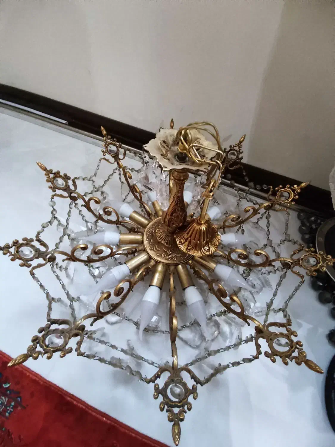 لوستر برنجی|لوستر و چراغ آویز|اهواز, کوی ملی راه|دیوار