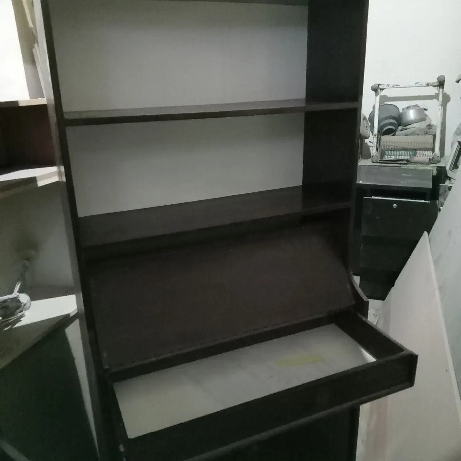 کمدکتابخانه|کتابخانه، شلف، قفسه‌های دیواری|خمینی‌شهر, |دیوار