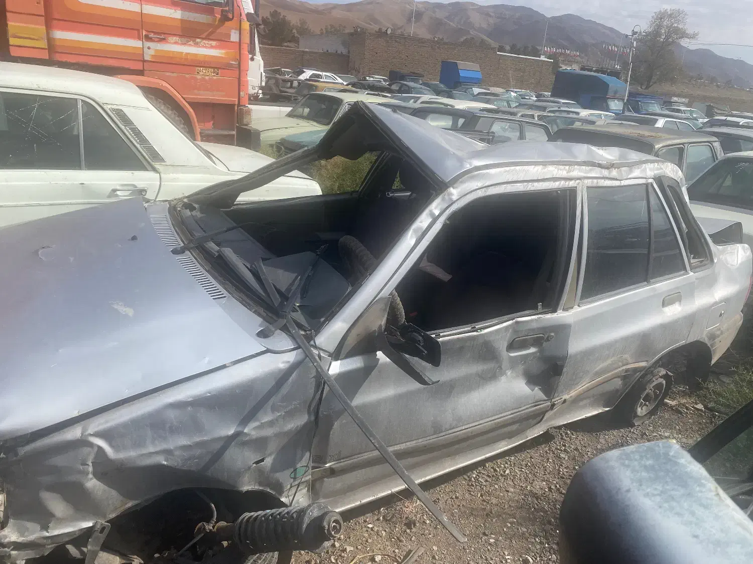 فروش پراید تصادفی دوگانه کارخانه مدل ۸۷|خودرو سواری و وانت|صوفیان, |دیوار