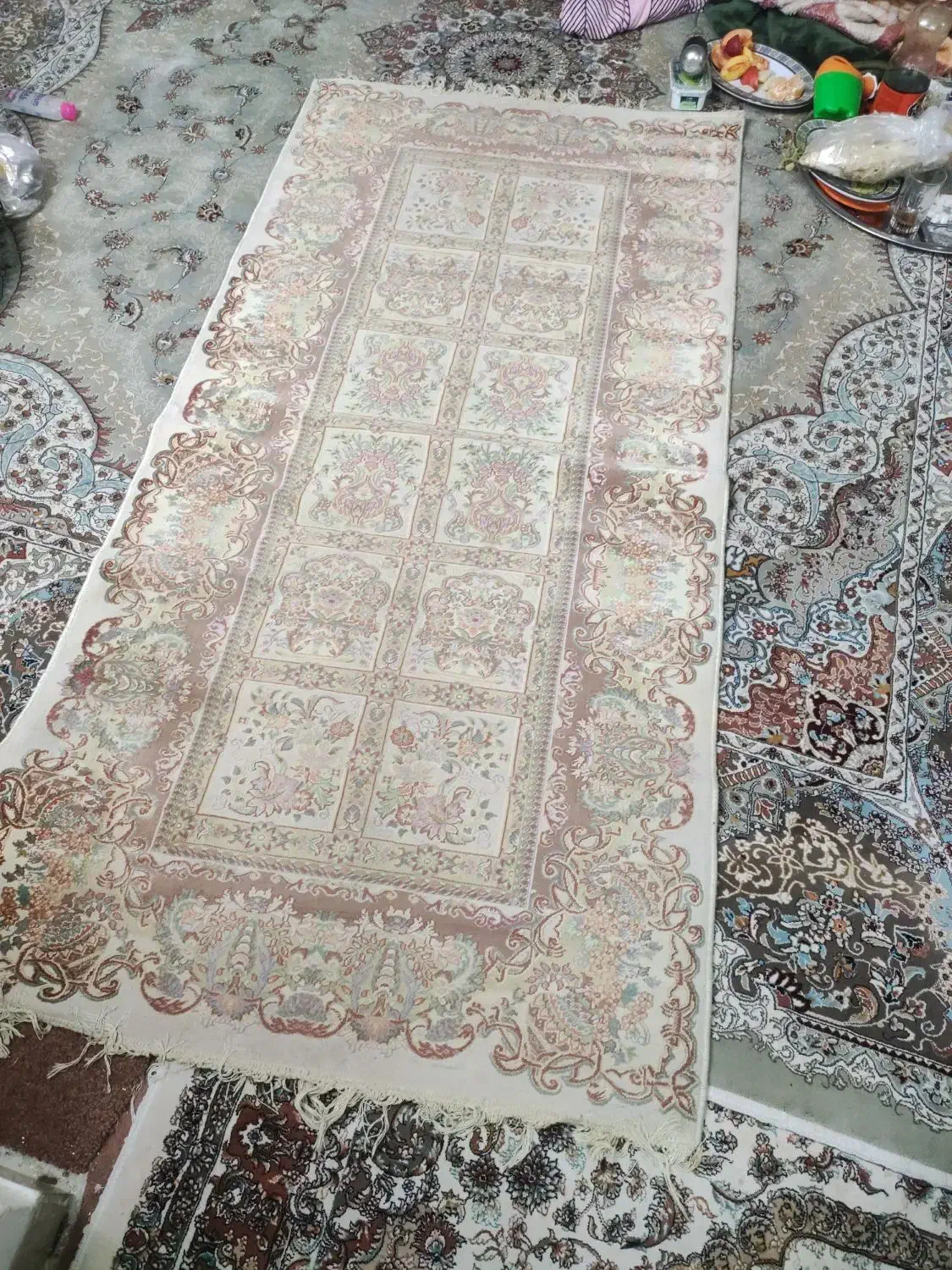 فرش کناره قالیچه ۱در۲و۱/۵در۲/۲۰|فرش|ری, دیلمان|دیوار