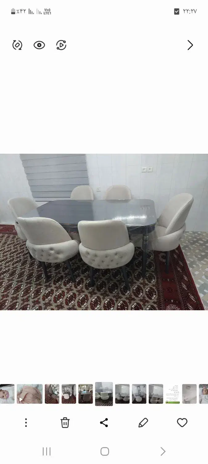 میز غذا خوری 6 نفره|میز و صندلی غذاخوری|گنبد کاووس, |دیوار