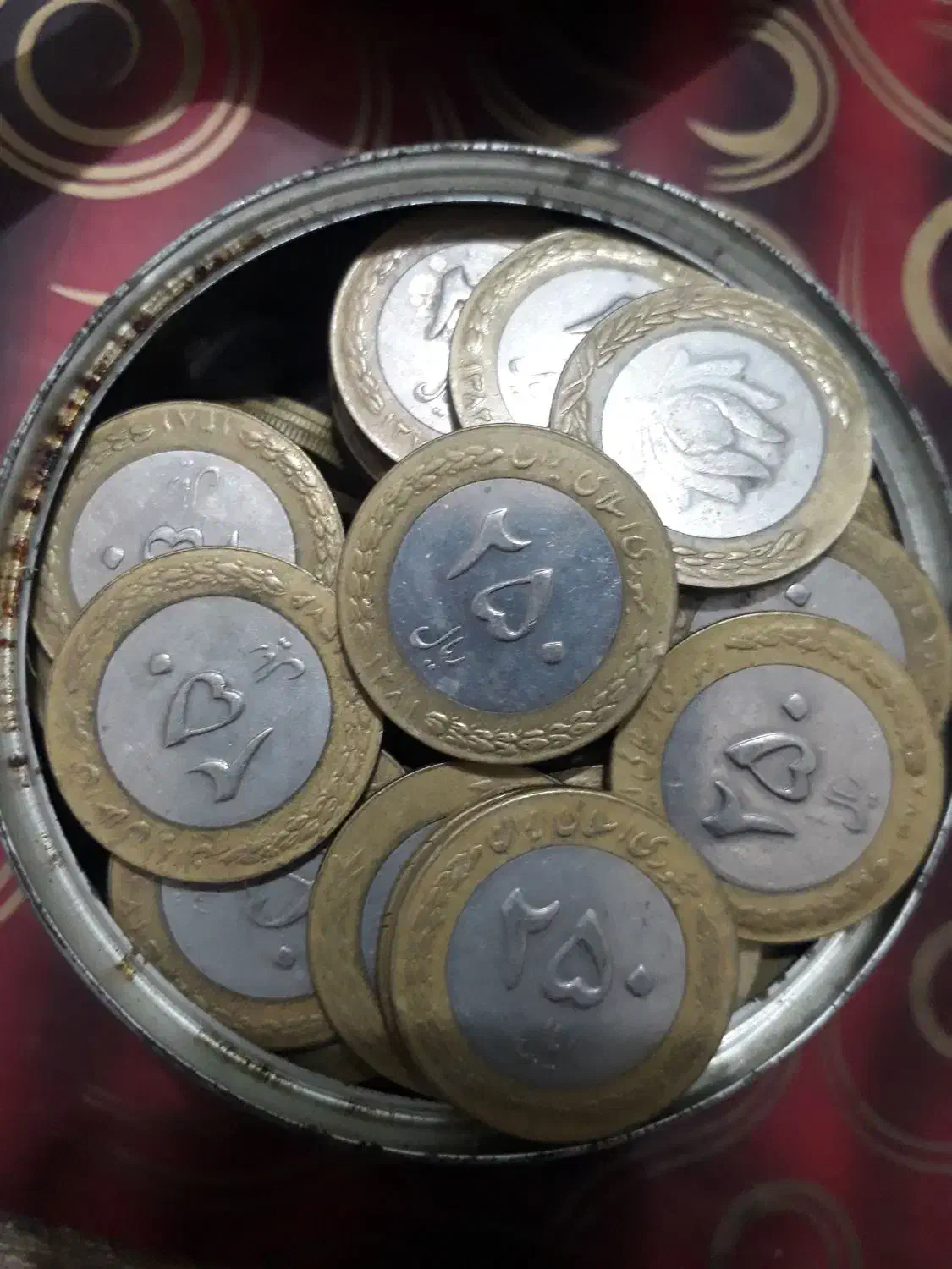 سکه قدیمی ۲۵تمانی|کلکسیون سکه، تمبر، اسکناس|دیلمان, |دیوار