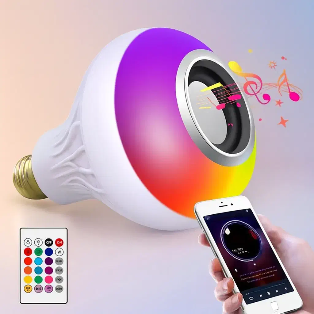 لا مپ سقفی هوشمند با نور رنگی و پخش موزیک|لامپ و چراغ|ایذه, |دیوار