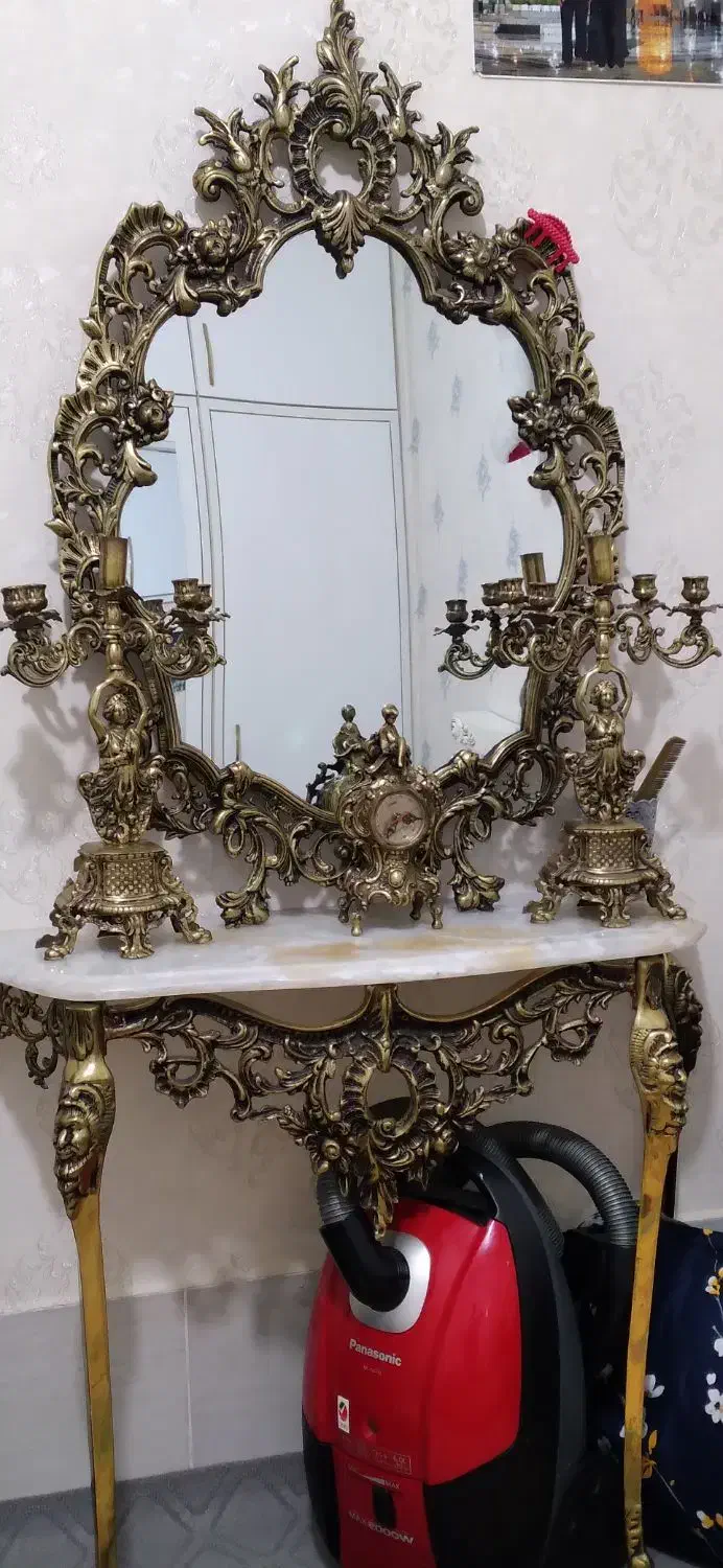 آینه شمعدان برنجی|آینه|سبزوار, هفت تیر|دیوار