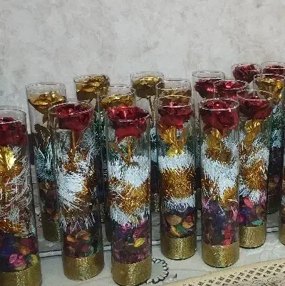 گل شیشه امناسب روز زن و روزمادر فروش به صورت جین|گل مصنوعی|نورآباد, |دیوار