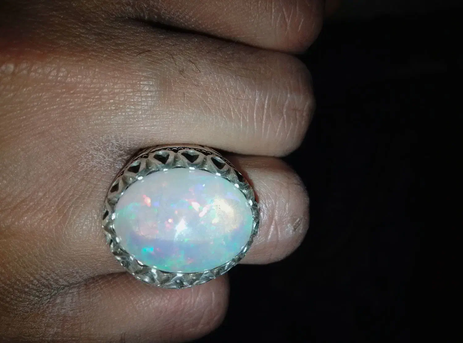 اوپال اتیوپی ۲۵قیراطی رکاب دستساز رضوی|جواهرات|قم, مجیدیه|دیوار