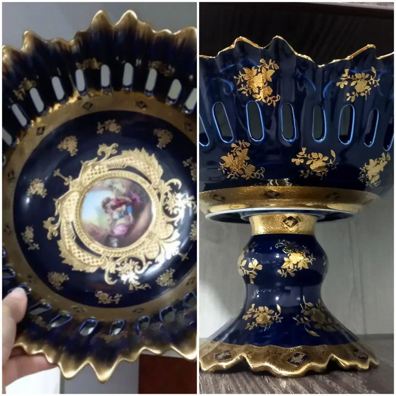 میوه خوری سرمه ای طلاکوب لیلی و مجنون|صنایع دستی و سایر لوازم تزئینی|کرج, حصارک بالا|دیوار