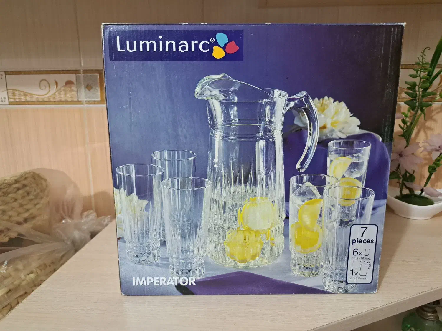 پارچ و لیوان لومینارک فرانسه|ظروف سرو و پذیرایی|قم, شهرک قدس|دیوار