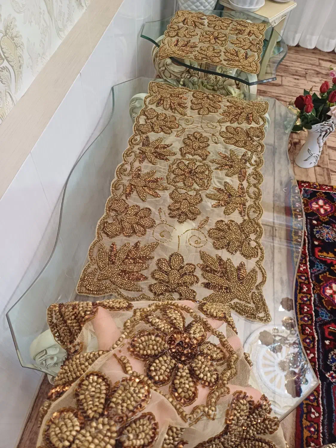 رومیزی سه تایی و رومیزی مربع|پرده، رانر، رومیزی|تبریز, |دیوار