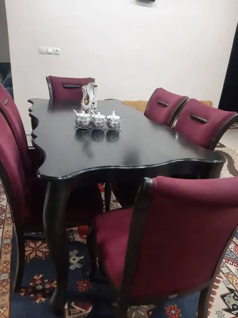میز غذاخوری ۶ نفره با صندلی ها در حد نو|میز و صندلی غذاخوری|بهبهان, |دیوار