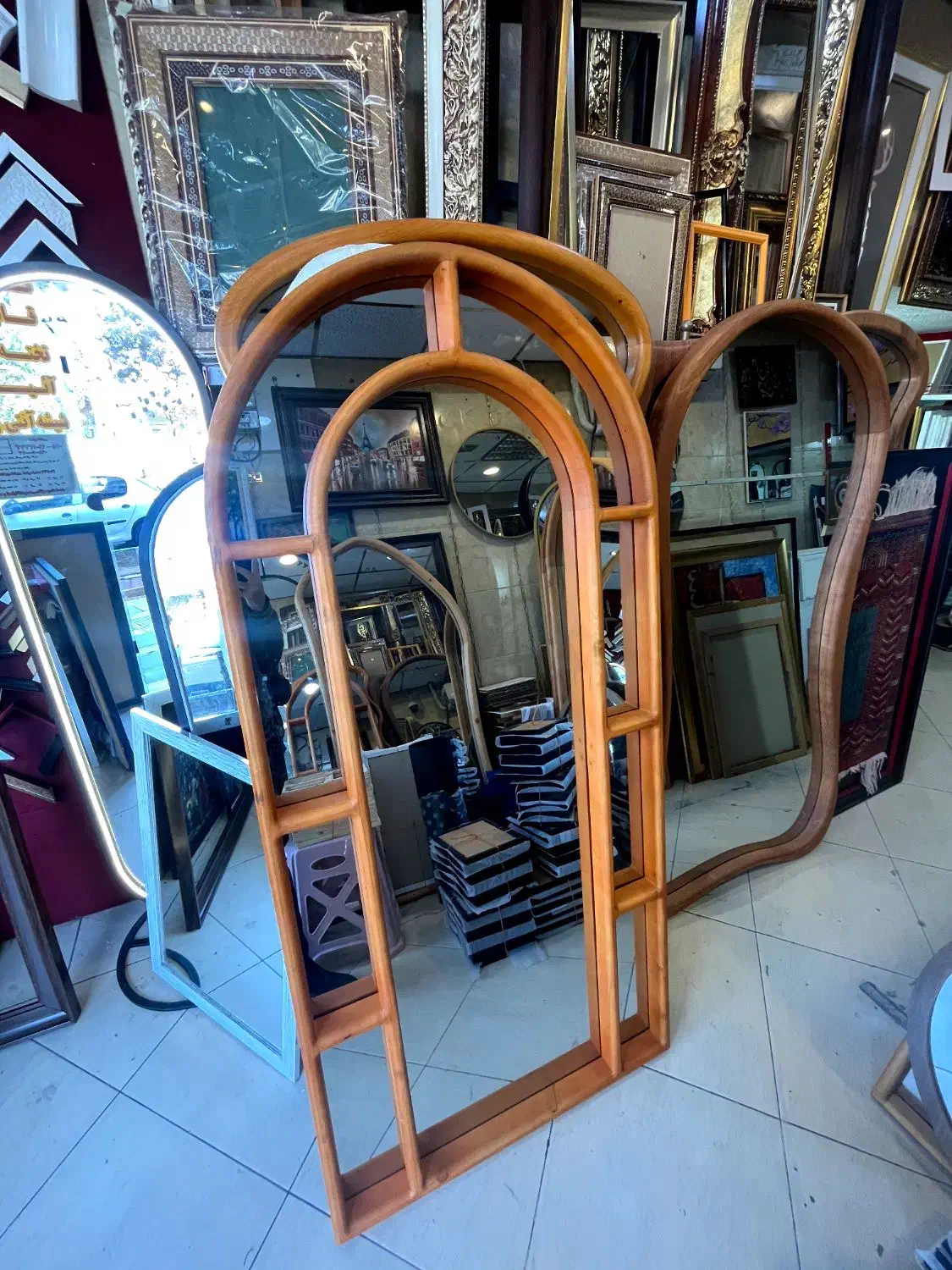 آینه قدی چوبی|آینه|قم, یخچال قاضی|دیوار