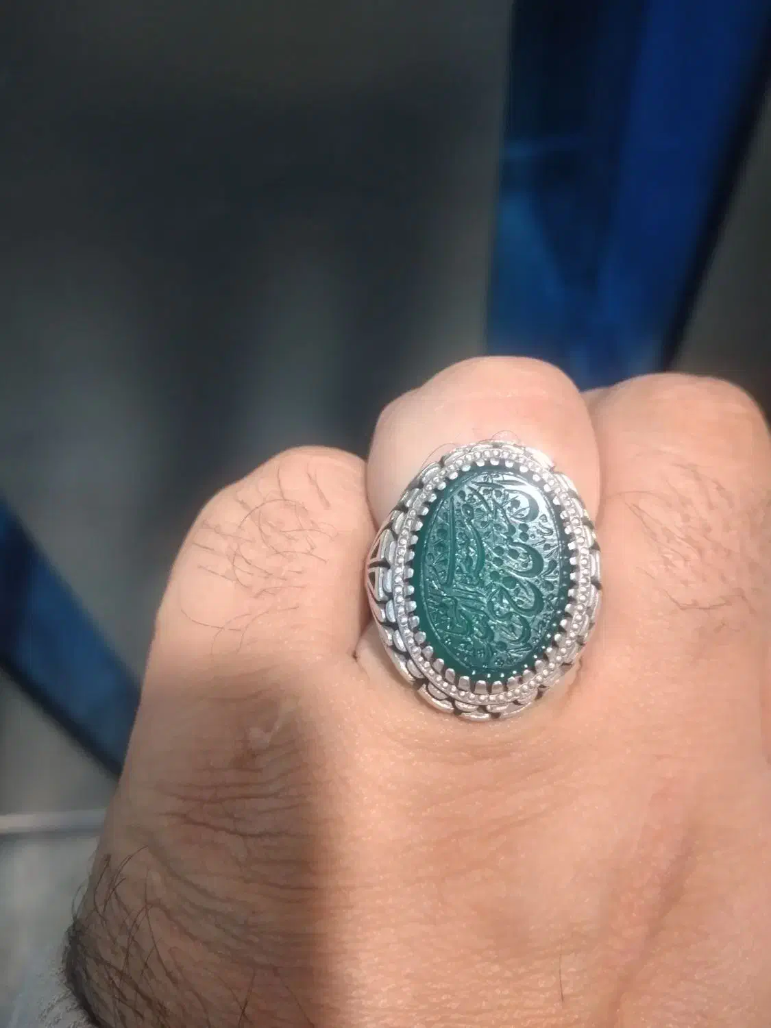 انگشترعقیق سبز|جواهرات|زنجان, |دیوار