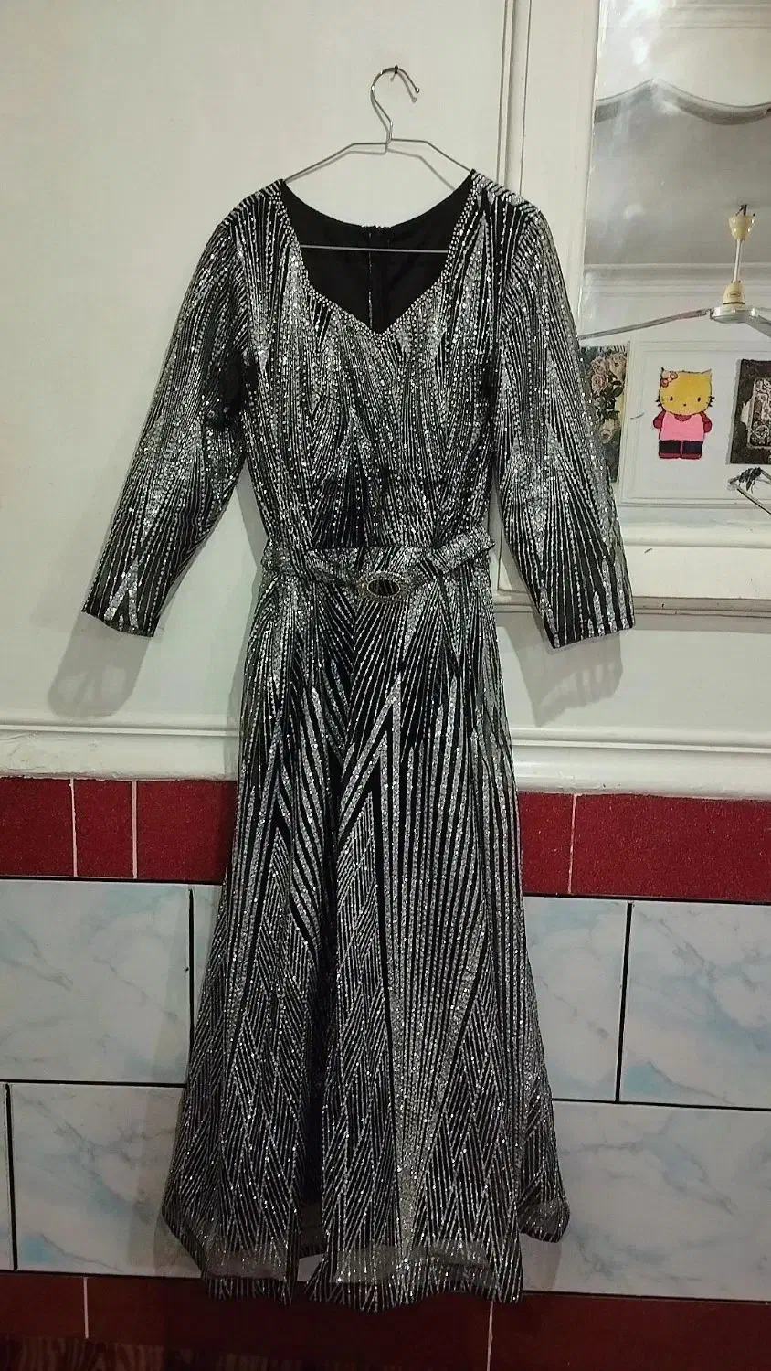 لباس مجلسی سنگ‌دوزی شده|لباس|رامیان, |دیوار