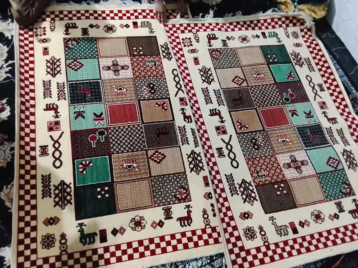 چهار عدد قالیچه|فرش|زاهدان, |دیوار