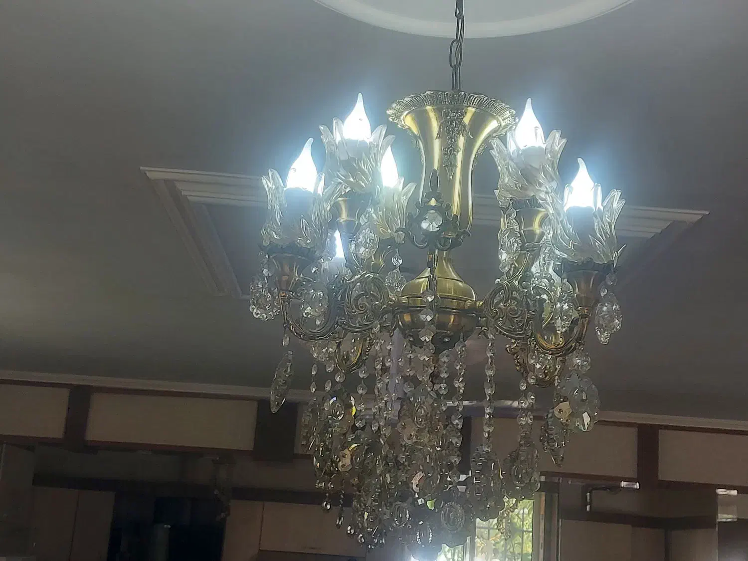 لوستر برنز ۱۲شاخه|لوستر و چراغ آویز|اردبیل, |دیوار