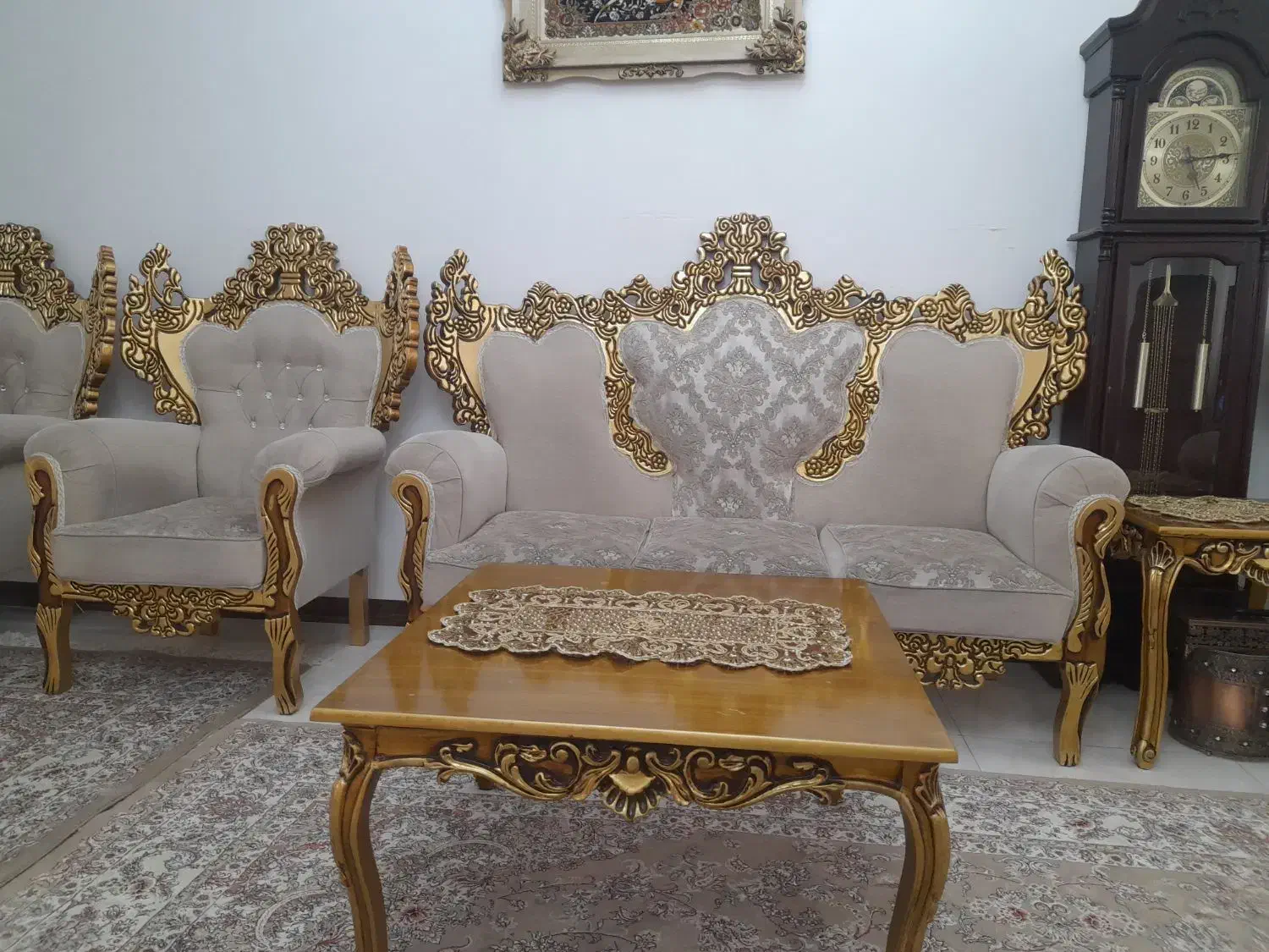 مبل استیل ۹نفره با میزو عسلی|مبلمان خانگی و میز عسلی|تهران, دولتخواه جنوبی|دیوار
