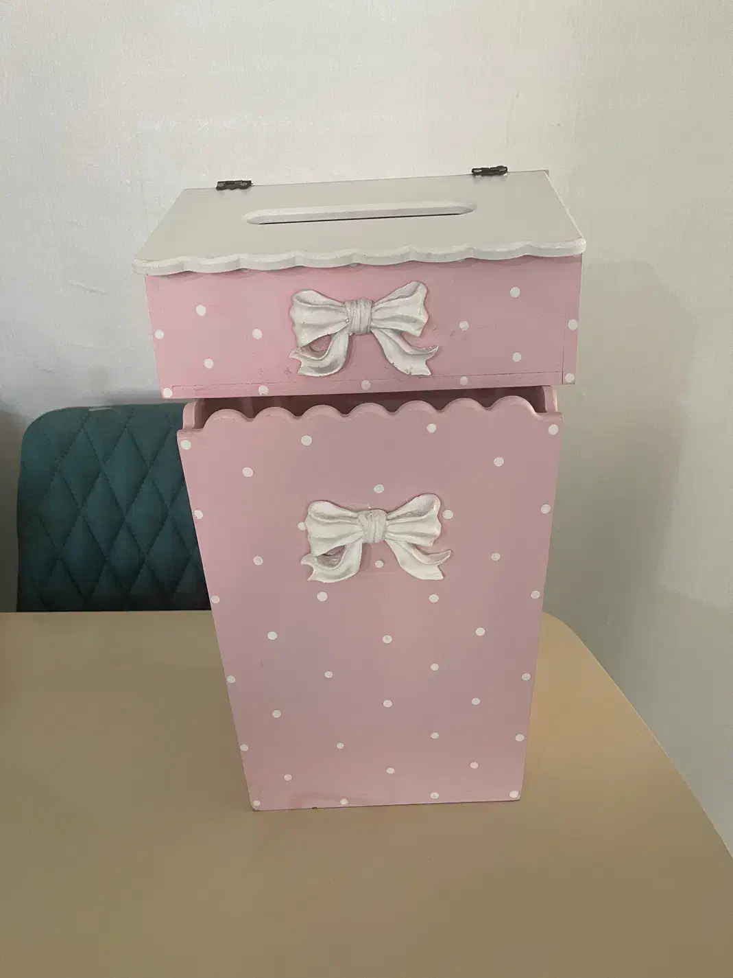 سطل و جا دستمال چوبی|صنایع دستی و سایر لوازم تزئینی|ماکو, |دیوار