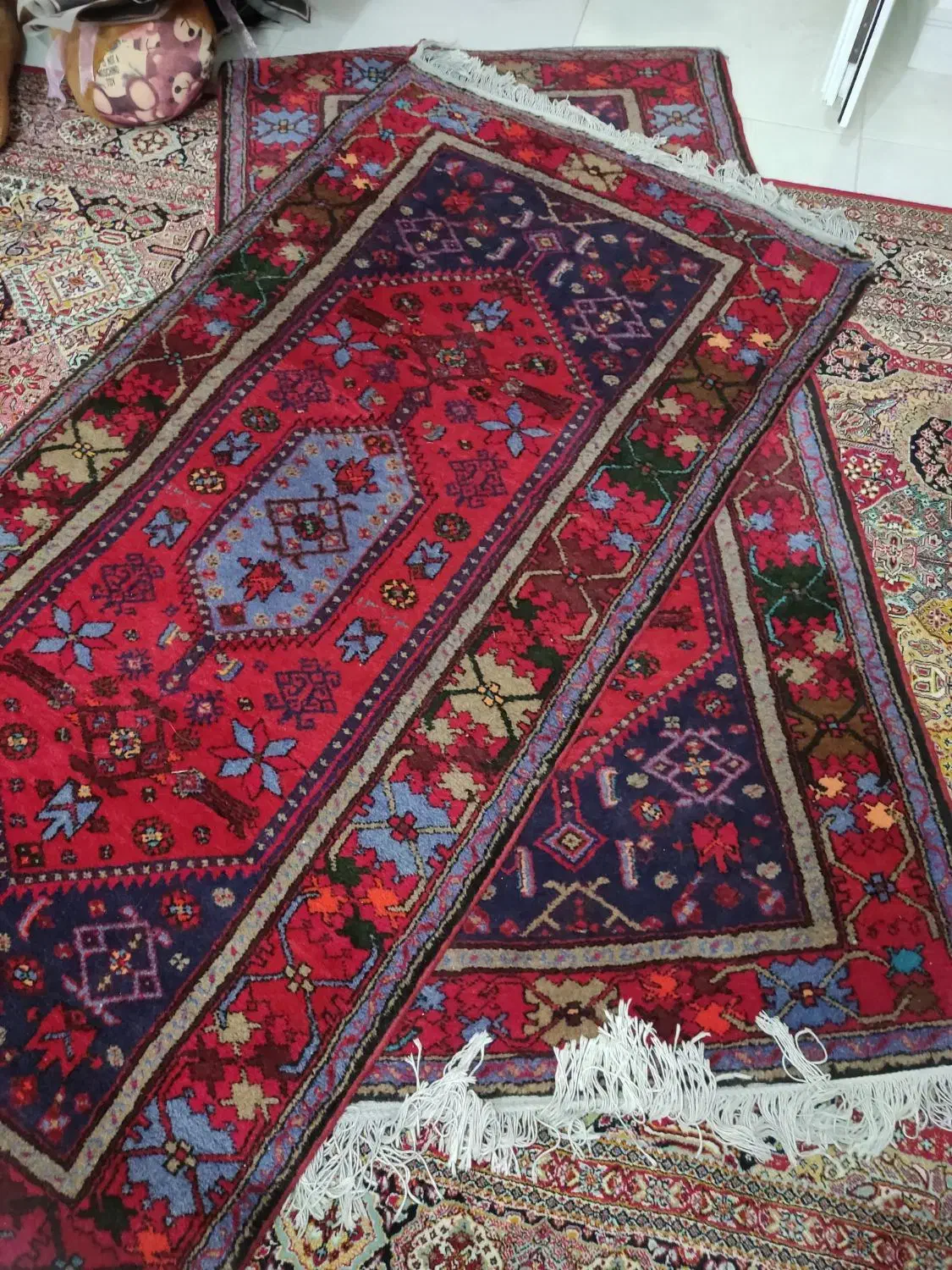 فرش دست بافت دو عدد سالم سالم|فرش|ابهر, |دیوار