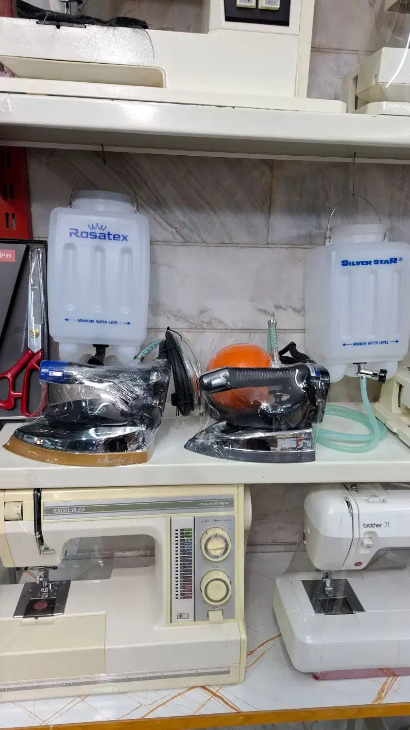 انواع اتو سرمی مخرنی و چرخ های ژانومه ژاپن اصلی|چرخ خیاطی و ریسندگی|گرگان, |دیوار