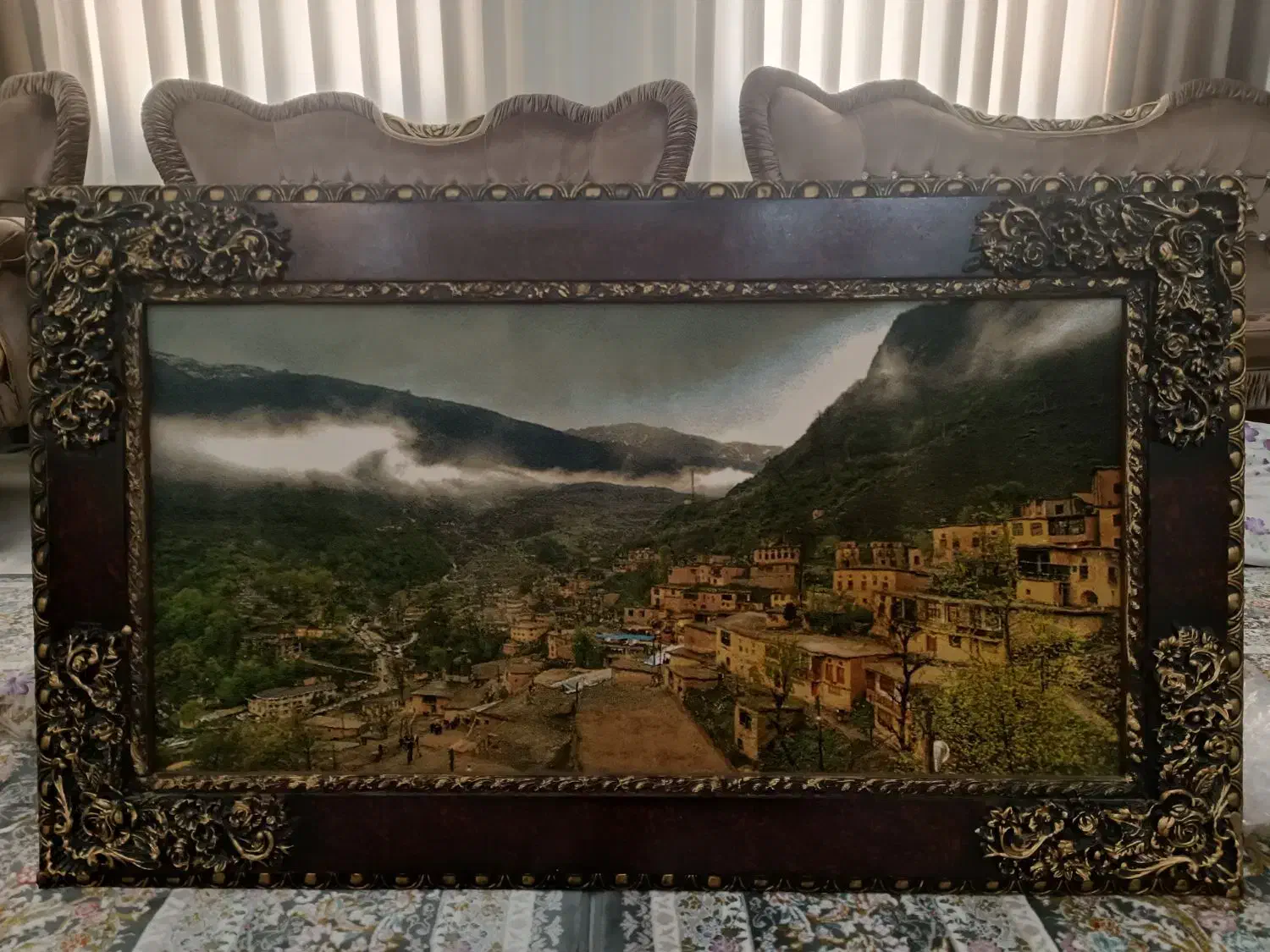 تابلو فرش ماشینی منظره|تابلو فرش|تهران, امام زاده عبدالله|دیوار