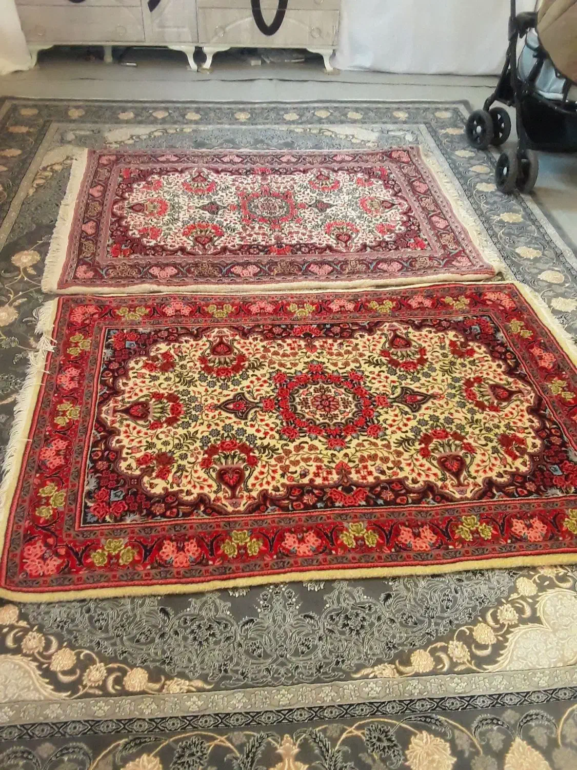 فرش زر نیم دست بافت|فرش|قم, شهر قائم|دیوار