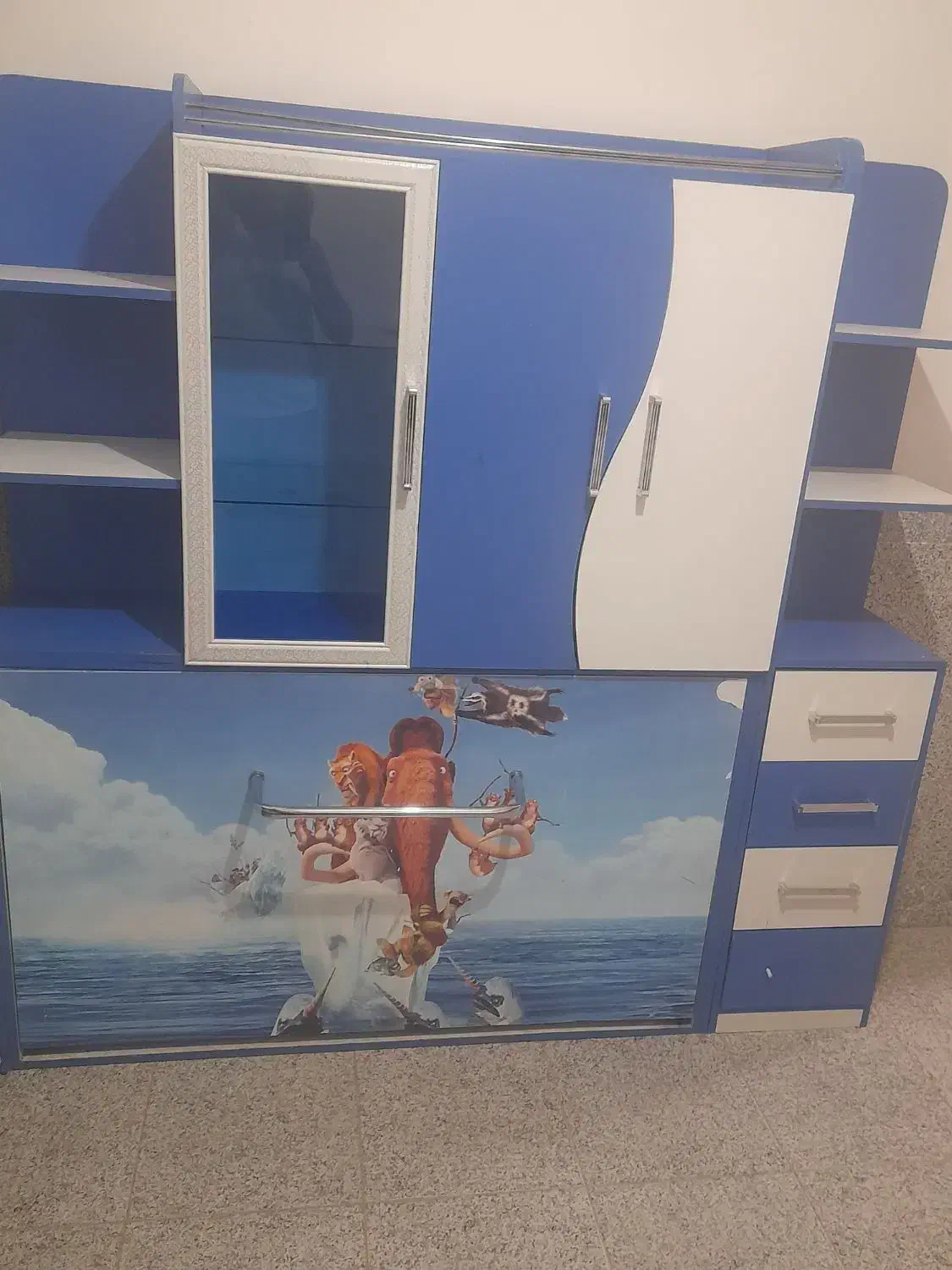 کمد و تخت بچه سرهم|تخت و سرویس خواب|فرخشهر, |دیوار